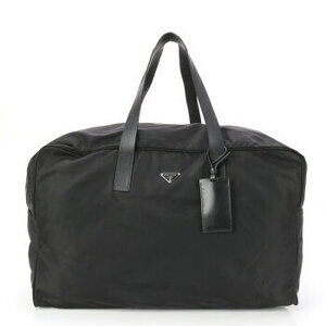 Prada Tessuto Leather Boston Bag Tote Suitcase Carry on Travel Trunk Shoulder